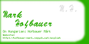 mark hofbauer business card